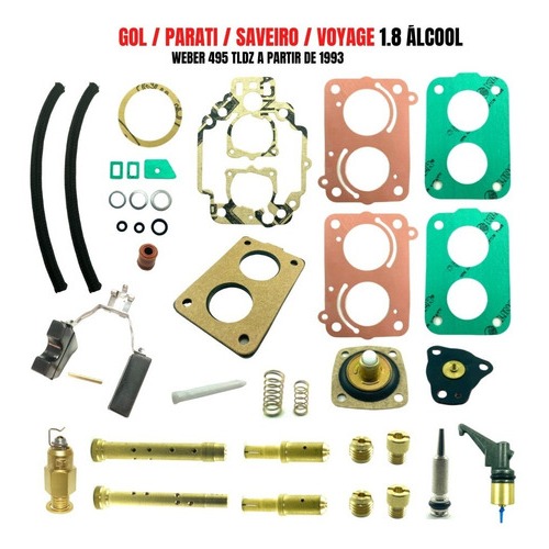 Reparo Carburador Gol Voyage 1.8 Álcool Tldz A Partir 1993
