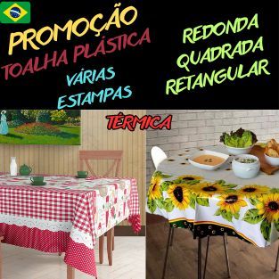 Toalha de Mesa de Plástico - 1 metro - 1,40 metro - 2 metros - Redonda - LARGURA 1,40 M