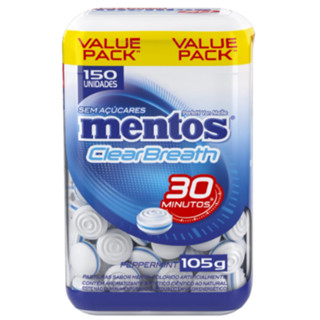 Mentos Clear Breath Potão Peppermint Mentos Potão Clearbreath 105g - Pronta Entrega