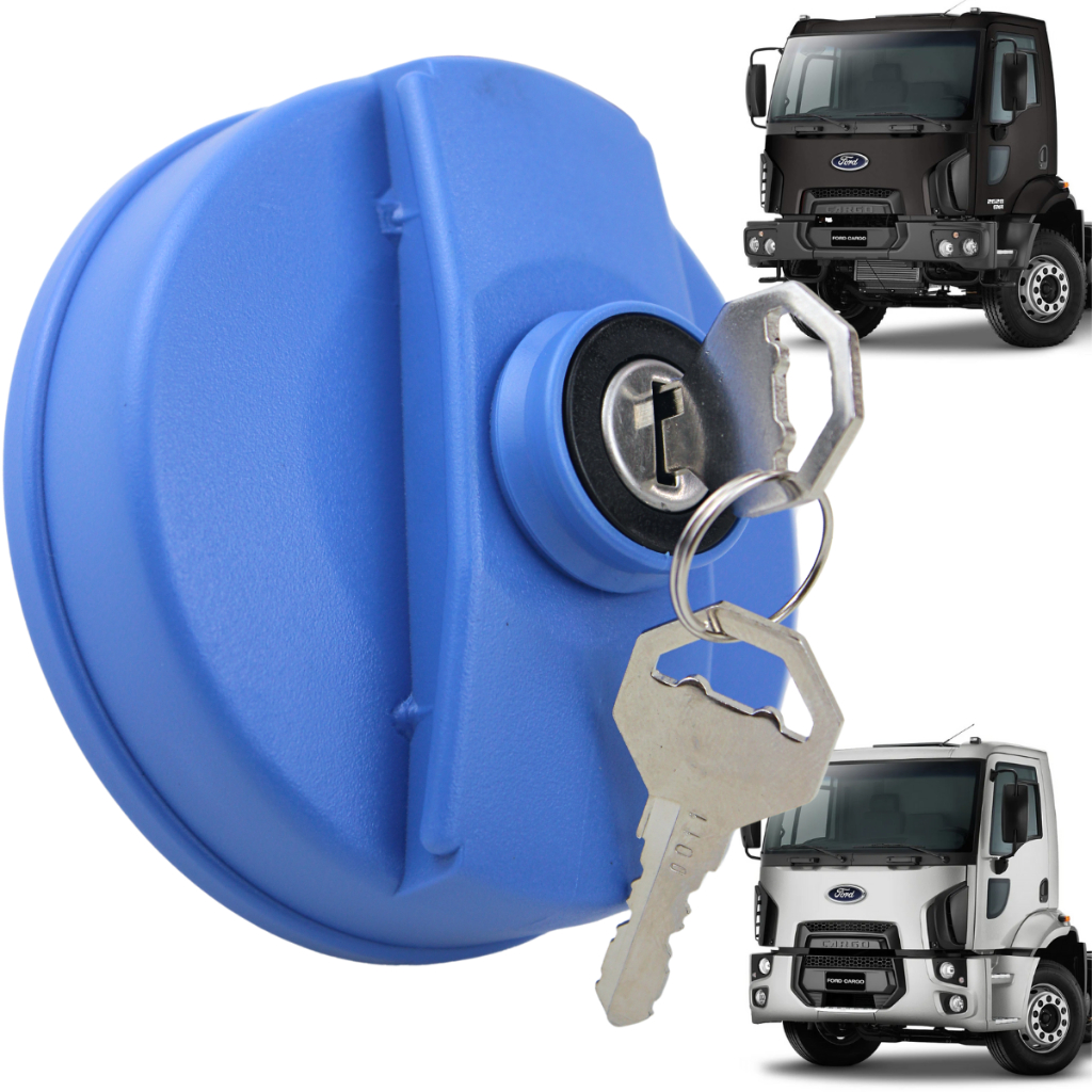 Tampa do Tanque Arla Azul Com Chave  Caminhão Novo Cargo - Embrymagem  | Piqueri Autopeças