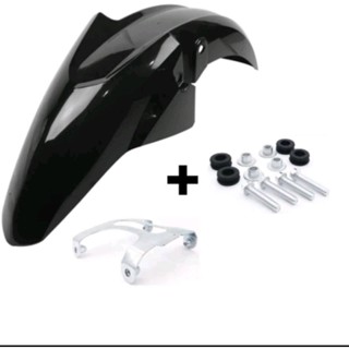 Paralama Cg 125/150/160 Titan FanStart 2014 A 2023 Preto + suporte kit