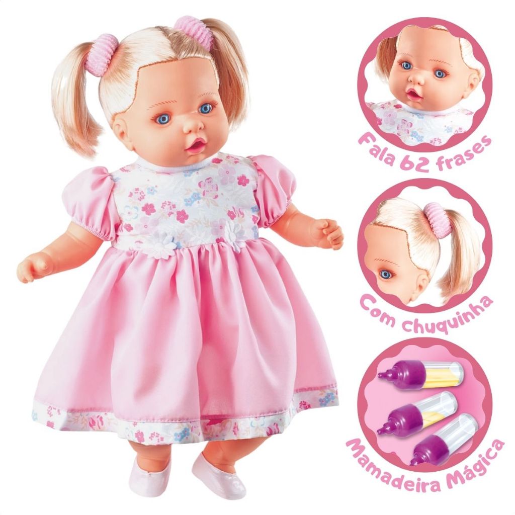 Boneca Angelina Fala 62 Frases Para Meninas Milk Brinquedos