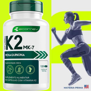 Vitamina K2 MK7 Menaquinona Pura Forma Importada 120Cáps 2 Meses Ecomev em Oferta na Shopee