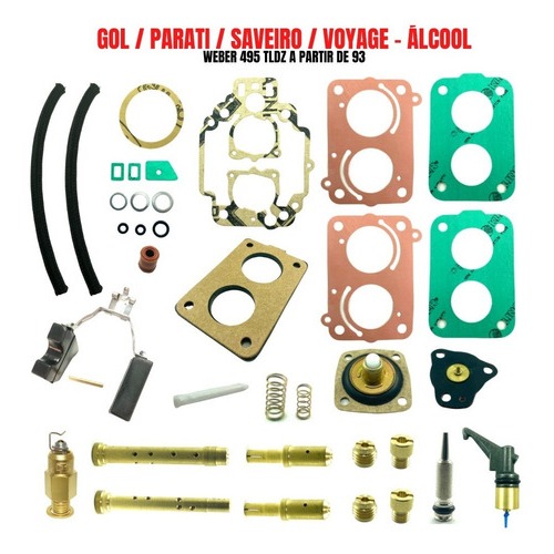 Reparo Carburador Parati Saveiro 1.6 Álcool Weber Tldz 1993
