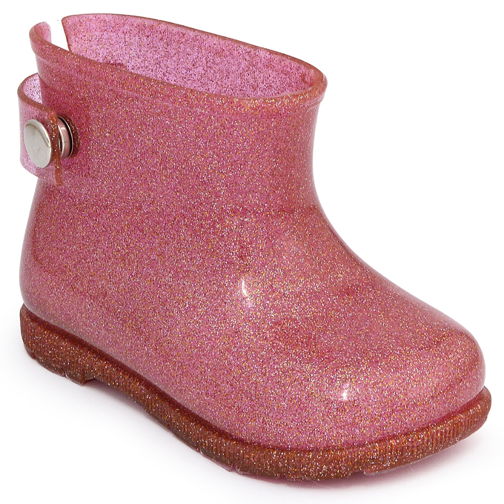 Bota Galocha Infantil Transparente Feminina impermeável Glitter em Oferta na Shopee