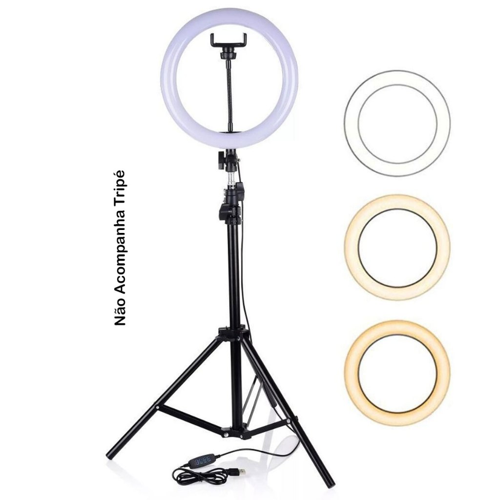 Ring Ligth Iluminadora Para Gravar Videos Fotos Youtuber Tik Tok Influencer em Oferta na Shopee