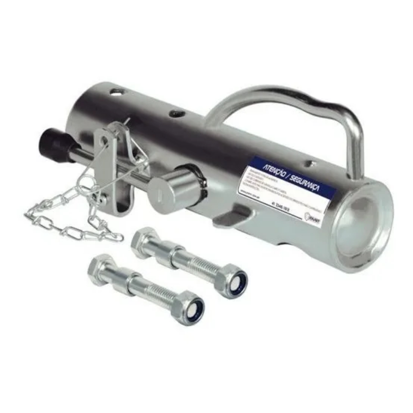 Munheca Tubular Trava De Engate 50mm Carretinha Reboque