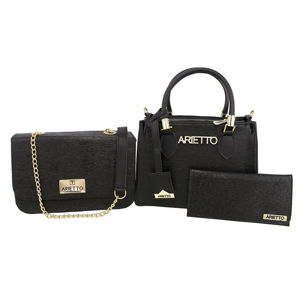 Bolsas Feminina Baú Média + Tampa Alça Corrente E Carteira