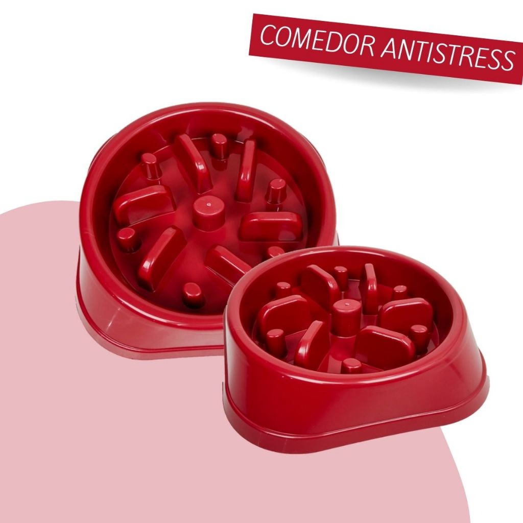 Comedouro Educativo Lento Para Cachorro Gato Antistress Obesidade Engasgo em Oferta na Shopee