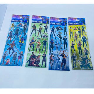 4 Cartelas de adesivos/Sticker - Free fire em Oferta na Shopee