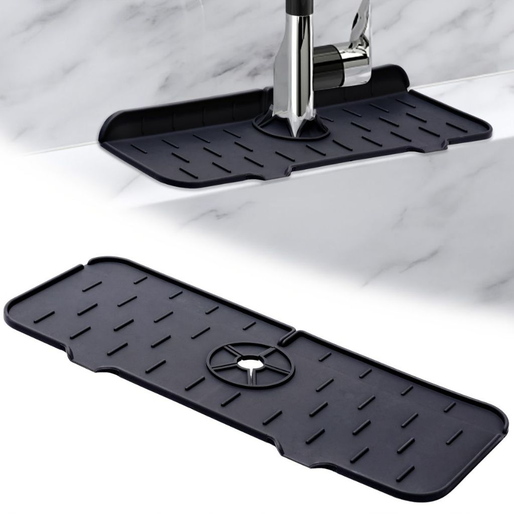 Tapete Para Pia De Silicone 36x14,2x0,5cm Protetor De Respingos