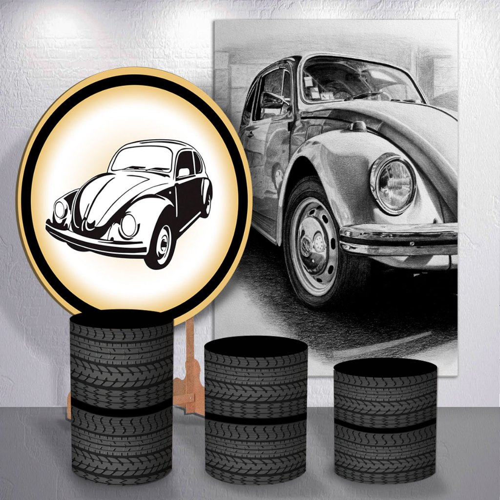 Capas com Elastico Para Painel Festa Decoração Tema Fusca Reliquia Carro Antigo Kit Capas ou Avulso