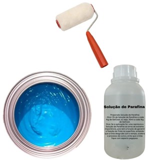 Gel Azul Tinta P/ Piscina de Fibra de Vidro GelCoat 2,040kg + Parafina 100ml + Rolo de Lã