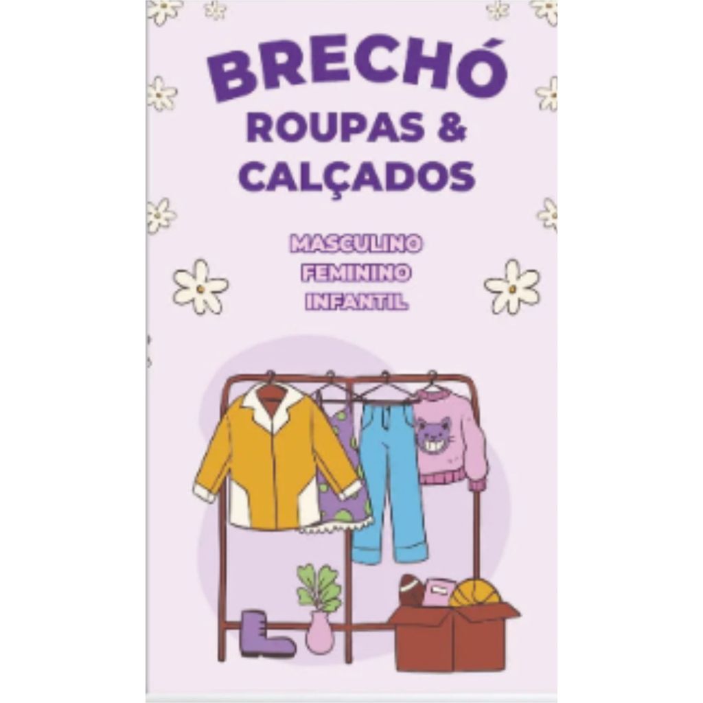 BANNER ARTE PRONTA - BRECHÓ ROUPAS E CALÇADOS em Oferta na Shopee