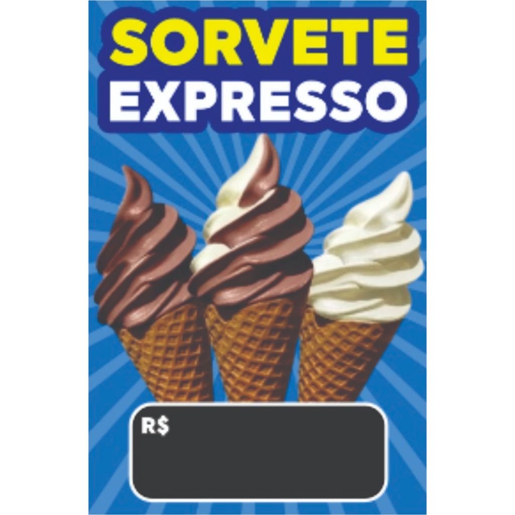 BANNER ARTE PRONTA - SORVETE EXPRESSO — imagem 2 de 2