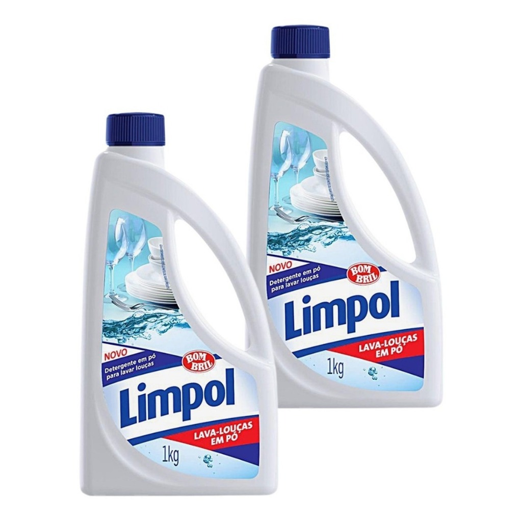 Sabão Para Máquina De Lavar Louças Limpol Em Pó 2x1kg em Oferta na Shopee