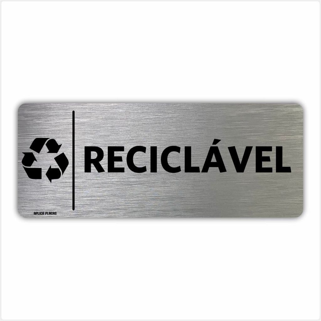 Placa Reciclável- 8x20cm - Sinalização Indicação Setor Portas Lixo Lixeira Prédio Condomínio Empresa Comércio Escritório em Oferta na Shopee