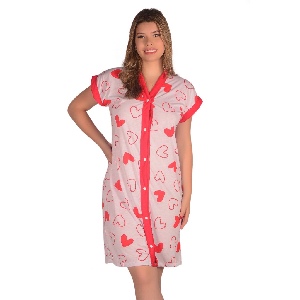 Camisola Amamentação Hospitalar Cirúrgica Abre na Frente - P ao 54 em Oferta na Shopee