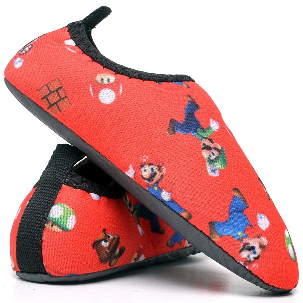 Sapatilha Sapato Neoprene Antiderrapante Areia Piscina Infantil Super Mário  Direto Fabrica Oferta Sapato De Criança
