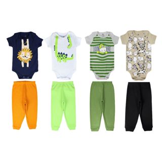 Kit 6 Peças de Roupas para Bebê 3 Body - Promoção - Kit com 3 Body de Roupa Infantil Bebe Barato