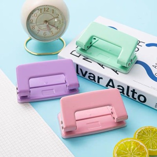 Perfurador Manual De Papel Furo Duplo Cor Do Macarons em Oferta na Shopee