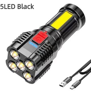Lanterna Led Potente 5 LED Ultra Brilhante Com Uso Externo De Longo Alcance MT110 BRONZE (5) MT110 PRETA (5)