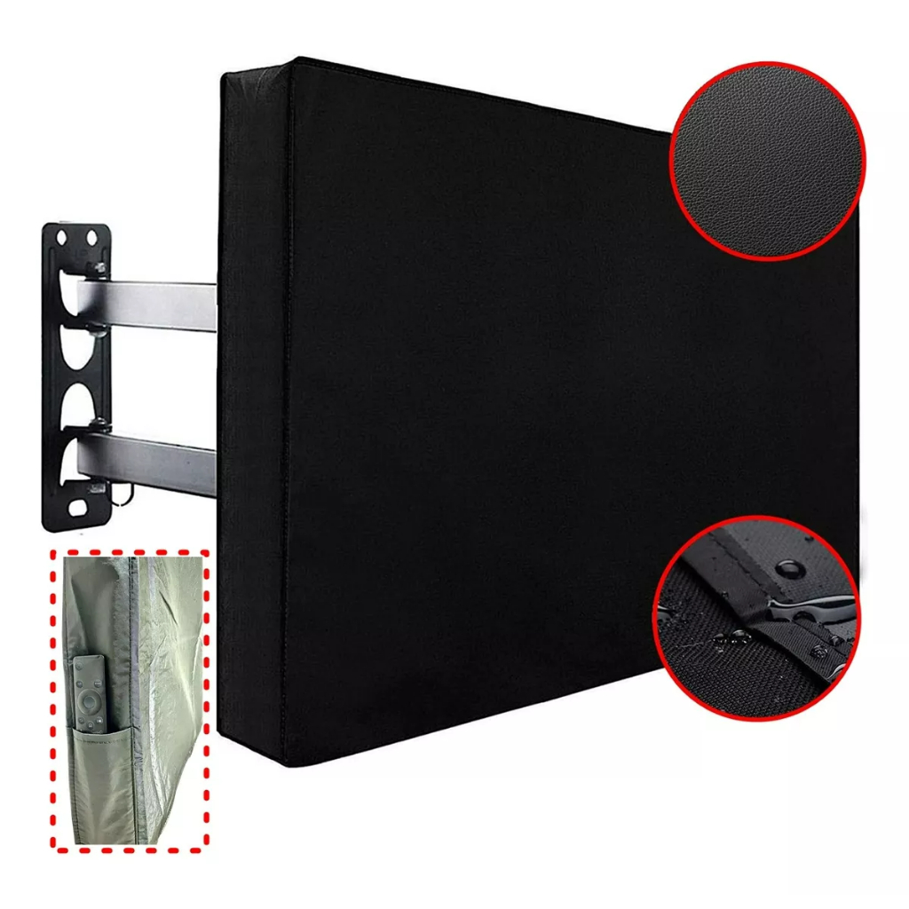 Imagem Capa de TV Televisão Protetora Couro Imperméavel 32 á 75 Polegadas