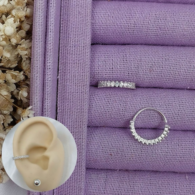 Piercing Conch Zircônia Navete Prata925