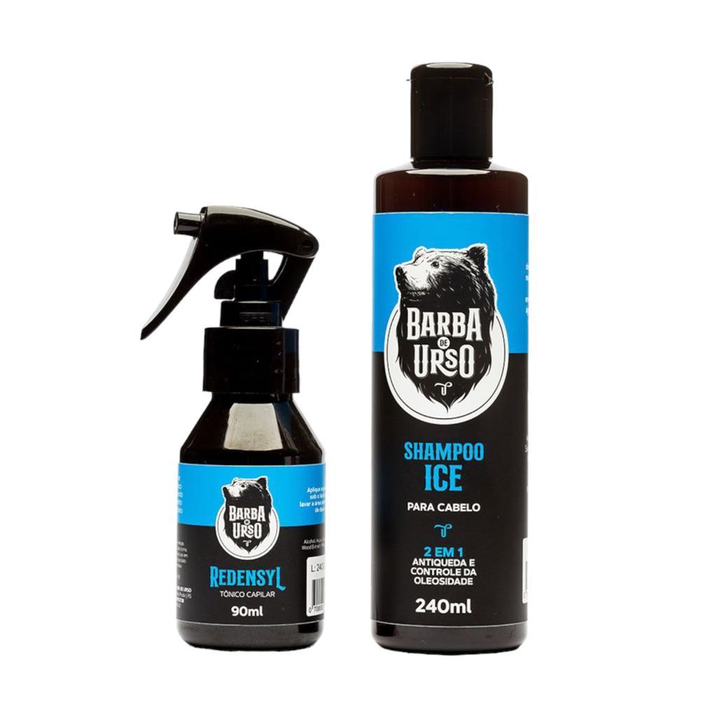 Kit Shampoo Xampu Antiqueda + Tônico Capilar Redensyl Antiqueda de cabelo masculino Barba de Urso