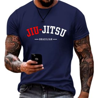 Camiseta Fitness Luta Jiu Jitsu Masc 100% Algodão Premium - Envio Imediato