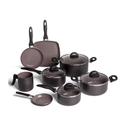 Jogo De Panelas Ceramic Life Brinox Smart Plus 8 Peças Preto