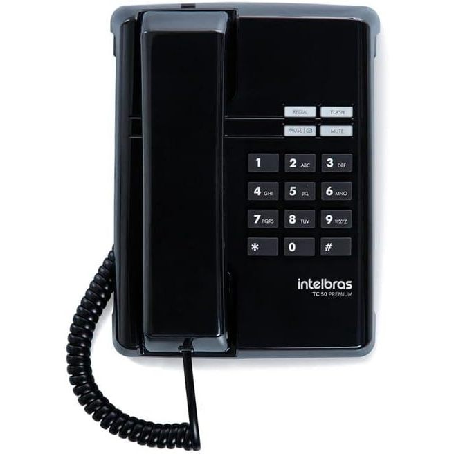 Telefone  Aparelho Telefônico Fixo Linha Mesa Parede Intelbras Preto