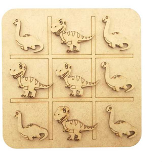 15 Jogos da Velha Dinossauros  Brincadeiras MDF - Madeira em Oferta na Shopee