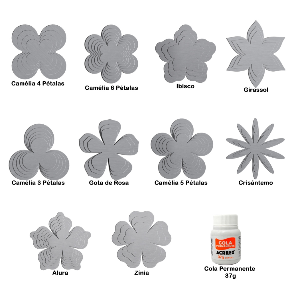 Moldes Flores Flor Máquina De Cortar Fita - Moldes Em Inox