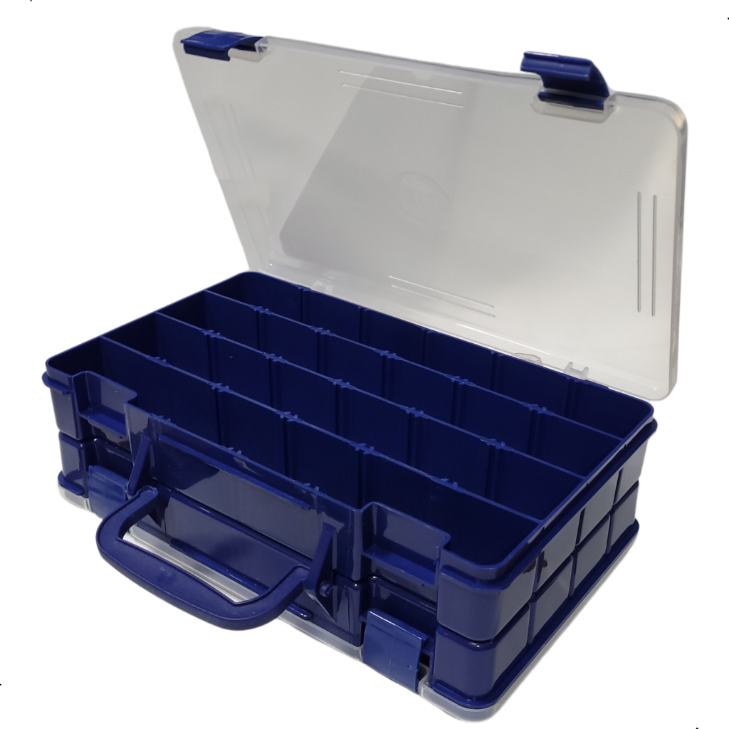 Estojo Maleta De Pesca Duplo 44 Divisórias Estojo Maleta Multiuso Organizador HI em Oferta na Shopee