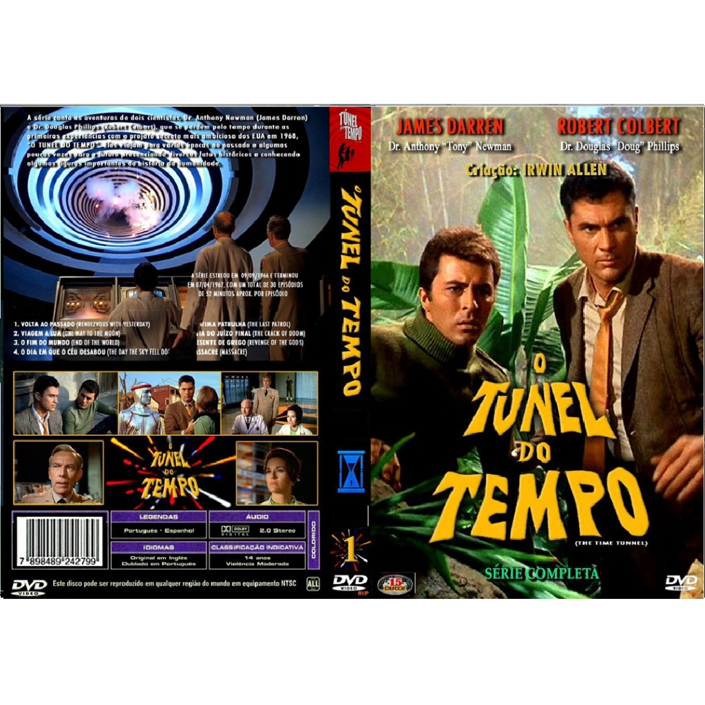 Dvd Box Série O Túnel do Tempo - seriado de TV - raridade - (15 dvds)