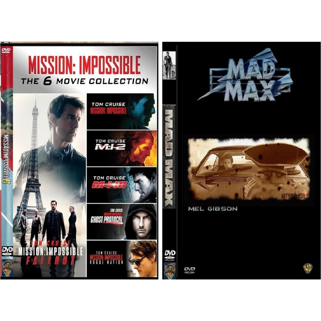 Dvd Box Coleção Mad Max - Missão Impossível - raridade - (10 dvds)