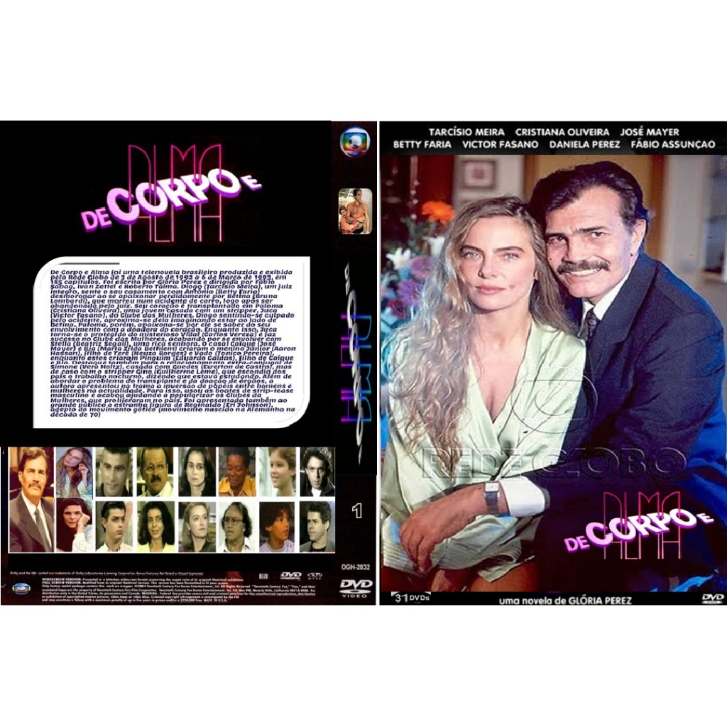 Dvd Box Novela De Corpo e Alma - completa - raridade - (31 dvds)