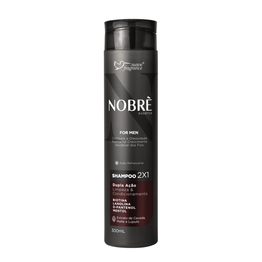 Shampoo Masculino 2 em 1 para Cabelo e Barba 300ml - Suave Fragance