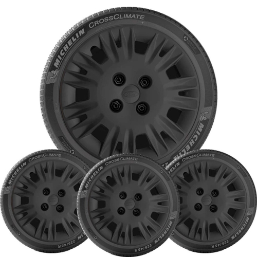 Jogo De Calotas Ford New Fiesta Aro 14 Cod 122 Aro 14 ( Preta )