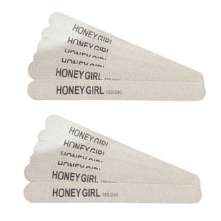 10 Lixas Reta Gramatura 150/240 Honey Girl Para Unha Em Gel