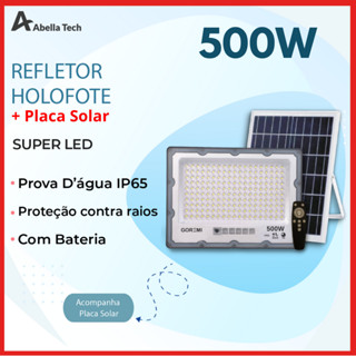 Holofote Refletor Solar Led 500w Prova D