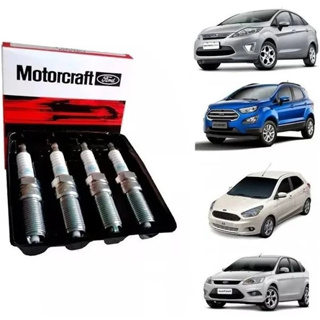 Jogo Velas Motorcraft ponta fina Ka Ecosport Fiesta New Fiesta Focus 7s6g12405aa em Oferta na Shopee