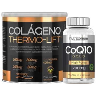 Colágeno Verisol Hidrolisado Thermo Lift 200g + Coenzima Q10 Gold 60 Caps