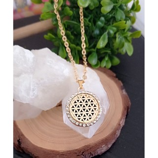 Colar Difusor Dourado com 5 espumas em Oferta na Shopee