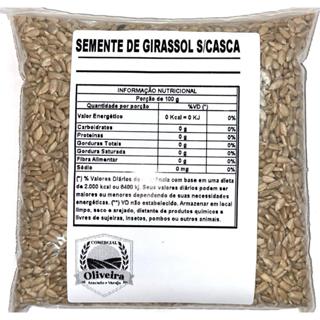 Semente De Girassol Sem Casca 500g