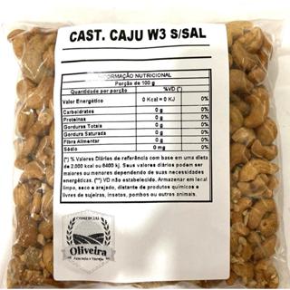 castanha de caju w3 sem sal 500gr