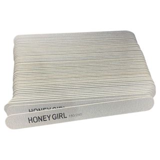 50 Lixas Reta Gramatura 150/240 Honey Girl Para Unha Em Gel