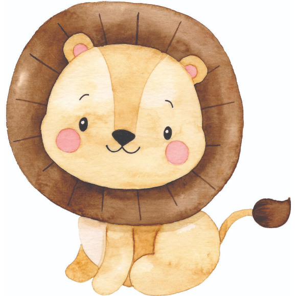 DISPLAY MDF LEÃO SAFARI AQUARELA 25CM em Oferta na Shopee