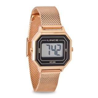 Relógio Lince Feminino Rose Digital Quadrado Sdph131L Bxrx